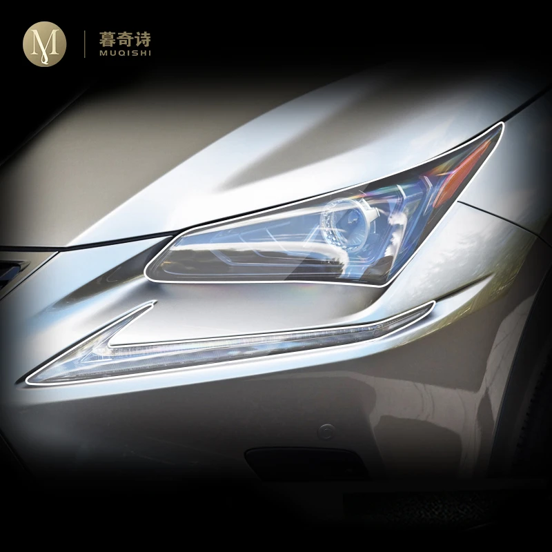 

For Lexus NX 200 300 2014-2021 Car Exterior Film TPU PPF Headlamps Protective film Anti scratch Repair membrane Smoked headlight