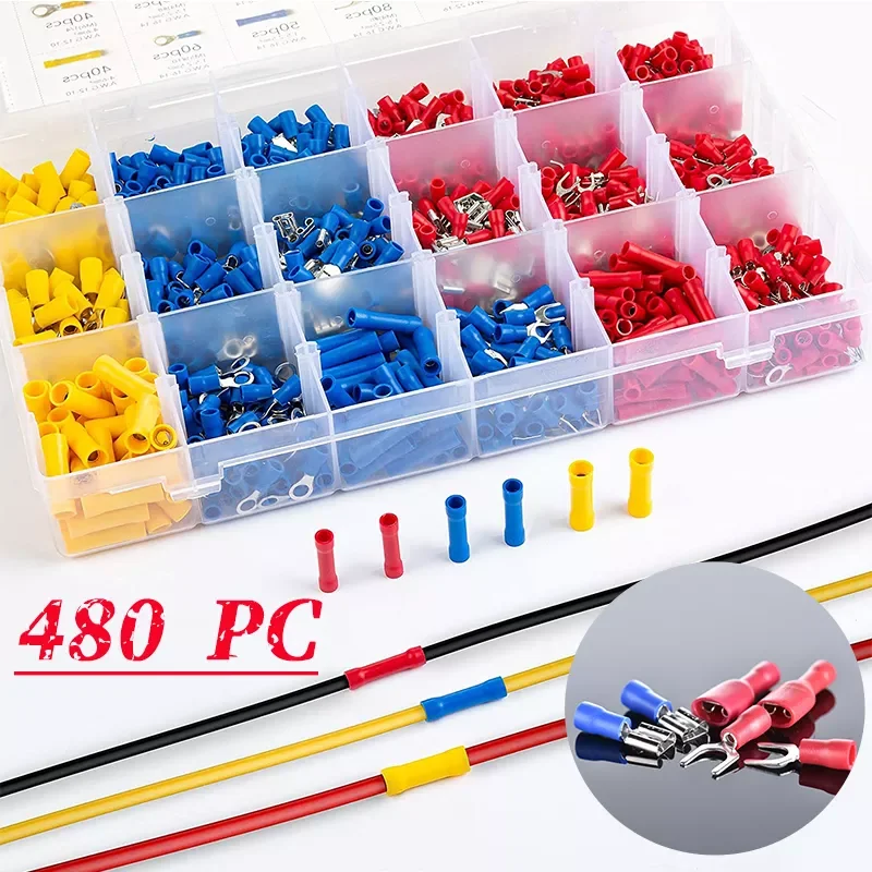 

NEW Electrical Connectors Butt Ring Spade CrimpTerminal Assorted Electrical Wire Cable Connector Rolled Kit