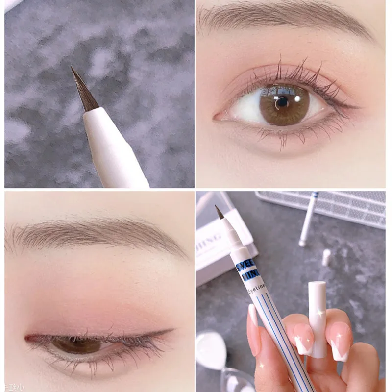 Карандаш-подводка для глаз каштановый натуральная Водостойкая Подводка