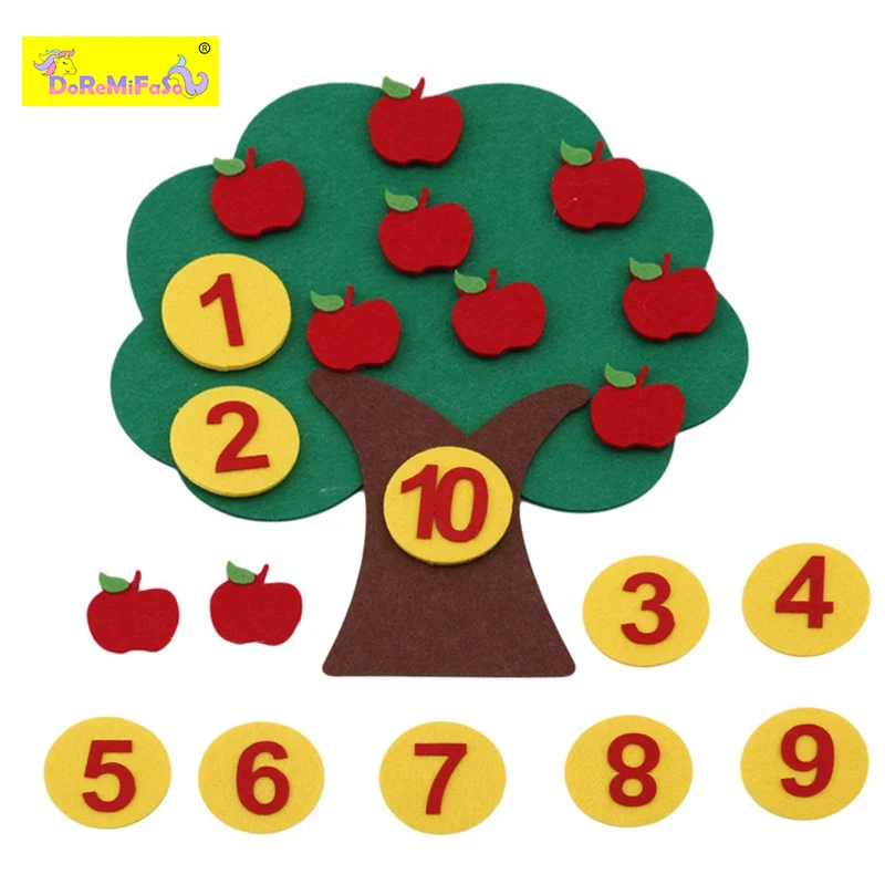 

Montessori Apple Trees Early Learning Education Toys Math Diy Toy Teach kids development Intelligence Interactive Toy For Child