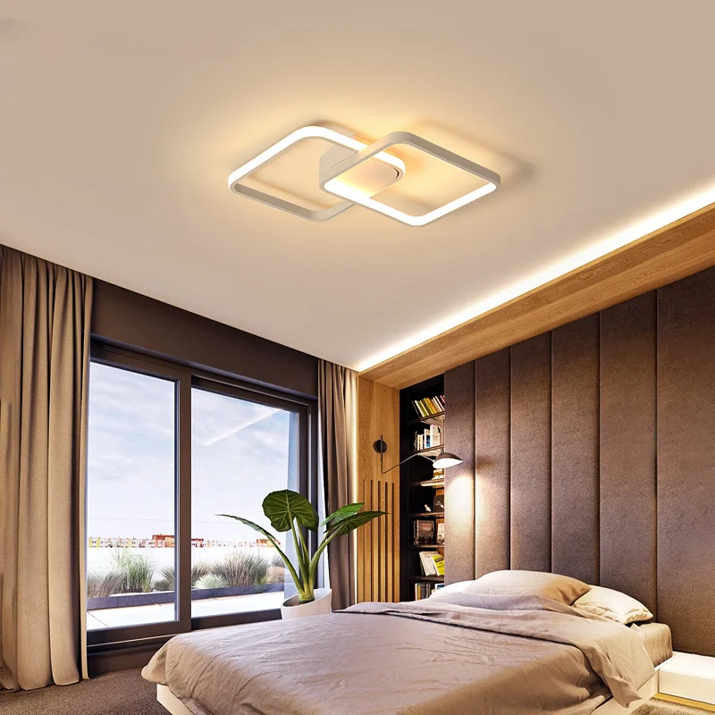 

LED Modern Chandelier Lights Dimmable For Bedroom Living Study Dining Room Iron Aluminum Lamps Indoor Lighting Fixture AC90-260V