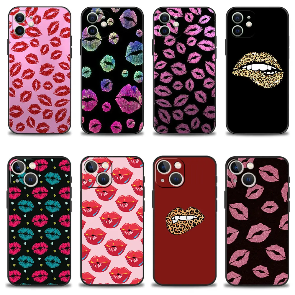 

Fundas Sexy lips Leopard Pet dog For Apple iPhone 7 X 13 Pro Max 11 XR 8 Plus 14 XS 12 5 5S SE 6 SE2022 Mini SE2 Armor