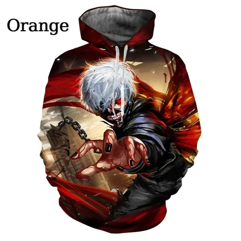 

Fashion 3D Anime Bloody Tokyo Ghoul Printed Men's Long Sleeve Hoodie Women Y2k Harajuku Sweatshirts Kids Cool Pullovers Hoodies