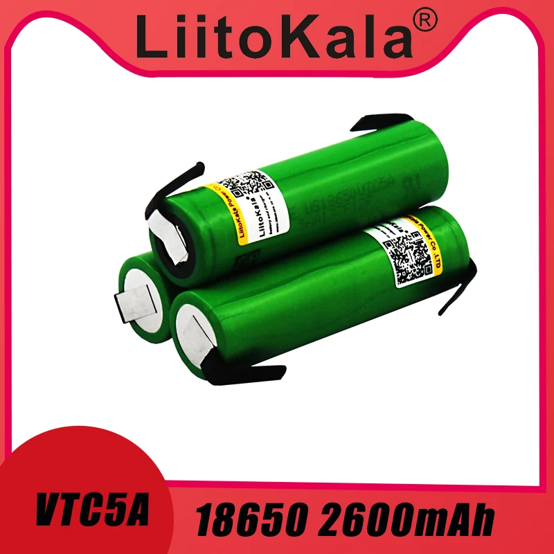 Liitokala 18650 2600mAh VTC5A-N Original 3.6V 18650 US18650 VTC5A High Drain 40A Battery