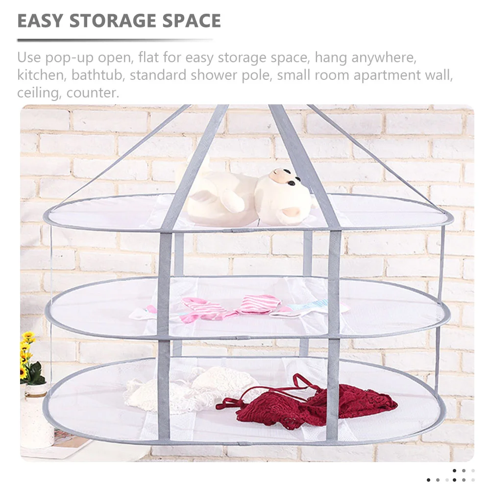 Трехъярусная сушилка для ткани обувь ветрозащитный дизайн подвесная