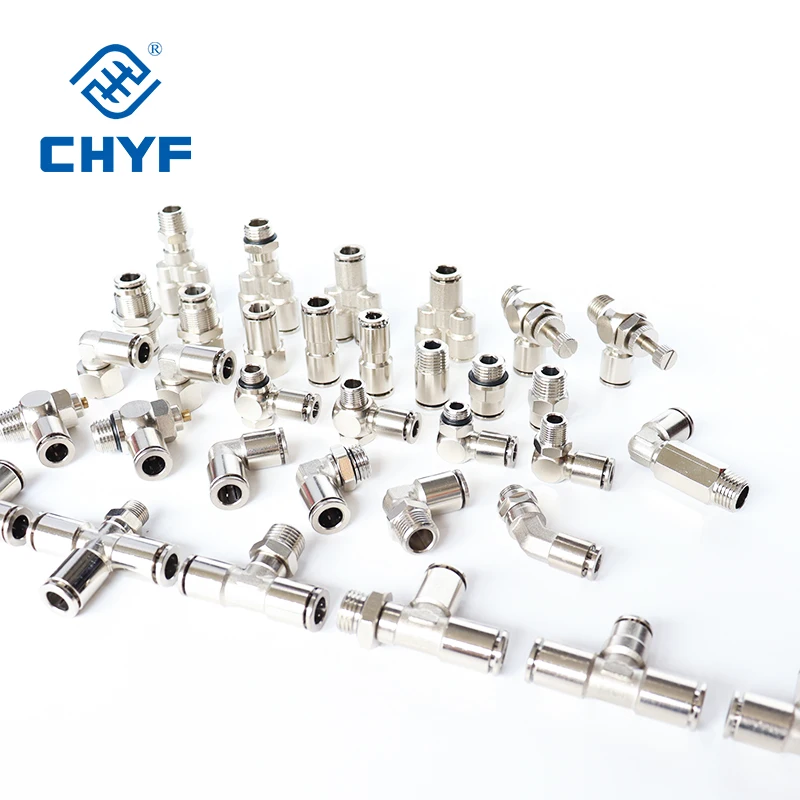 10 шт. серии PZR TKC никелированная латунь пневматический вставной быстрый