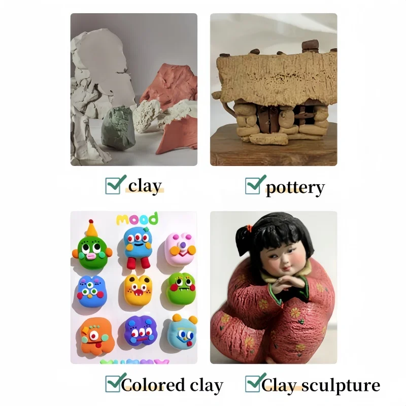 Набор из 6 пластиковых скульптурных инструментов с двумя головками гончарной