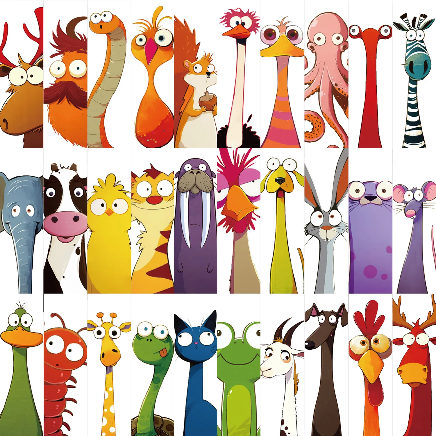 30 шт. закладки с забавными животными креативные подарки для студентов страниц