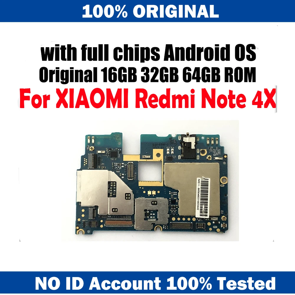 Оригинальная Рабочая материнская плата для Xiaomi Redmi Note 4X note 4 глобальная версия