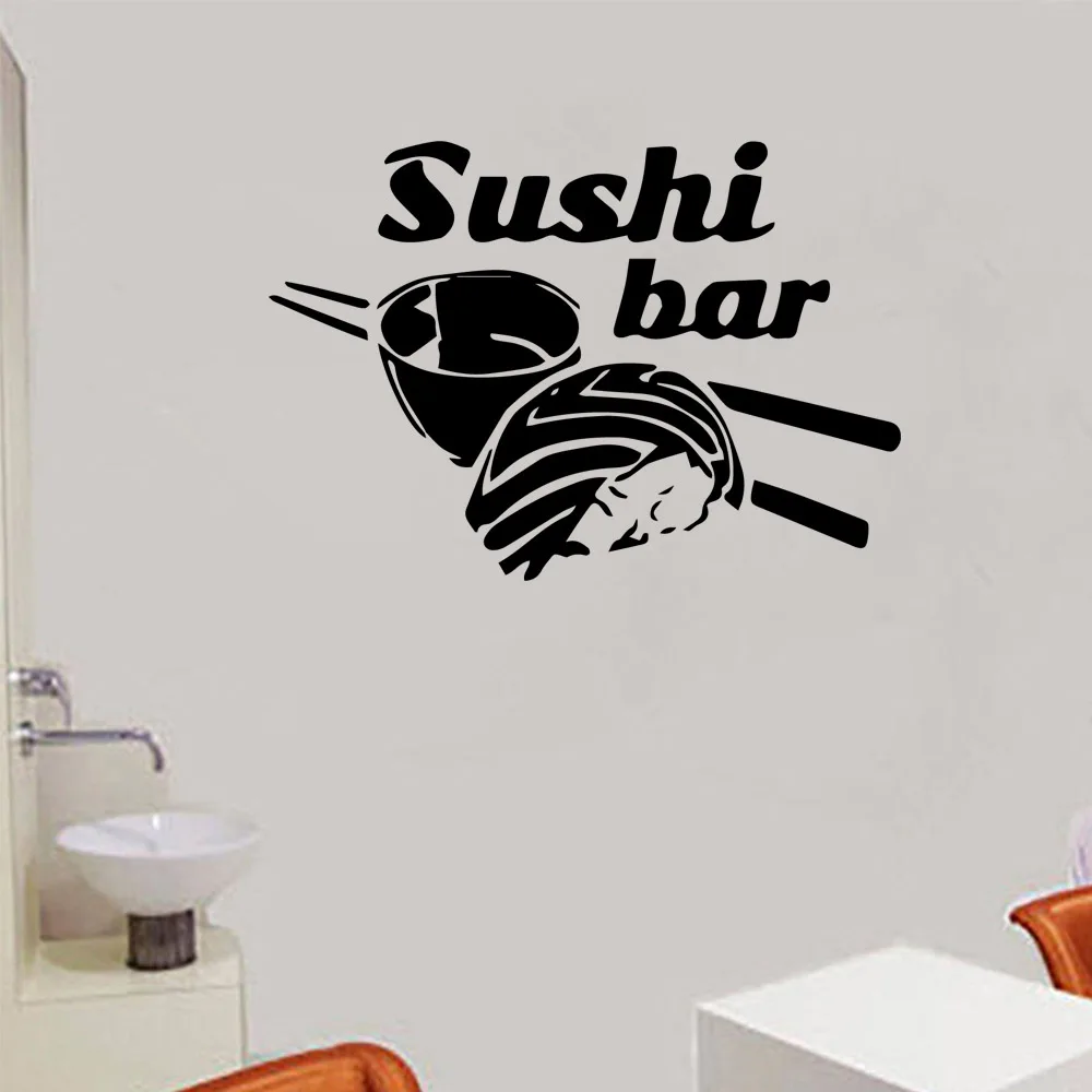 1 шт. знаменитые настенные наклейки для суши-бара водонепроницаемые обои