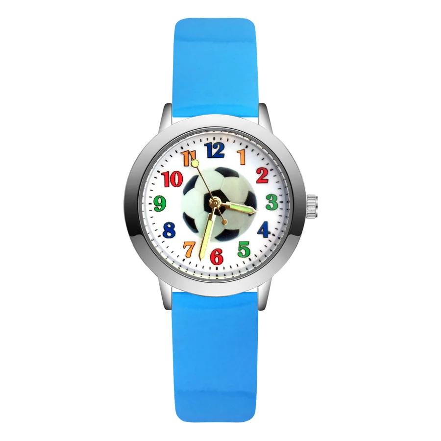 Модные наручные часы в мультяшном футбольном стиле для детей студентов девочек