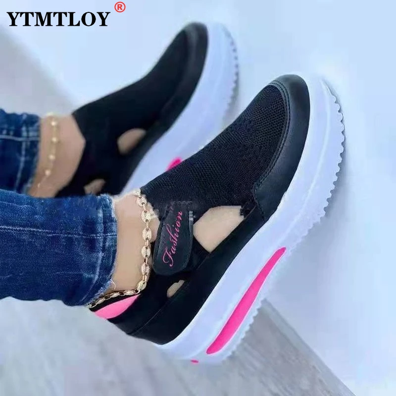 

Zapatillas Mujer NEW Breathable Platform Sneakers Womens Shoes Velcro Fashion Wedge Casual Sports Shoes Woman Chaussure Femme