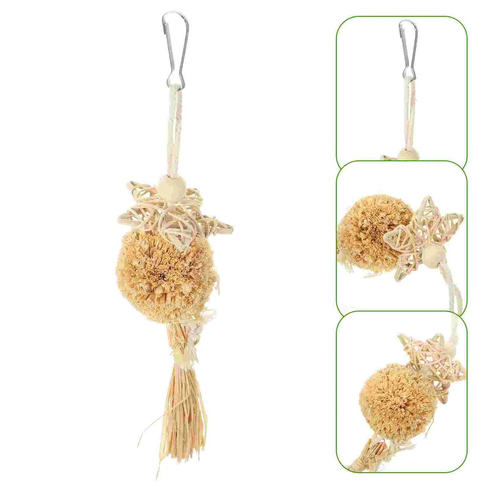 

Parakeet Cage Toy Balance Train Birds Toys Ornament Swing Parrot Hanging Chewing Wooden