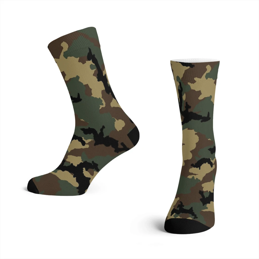 Оригинальные камуфляжные армейские прямые носки для мужчин и женщин