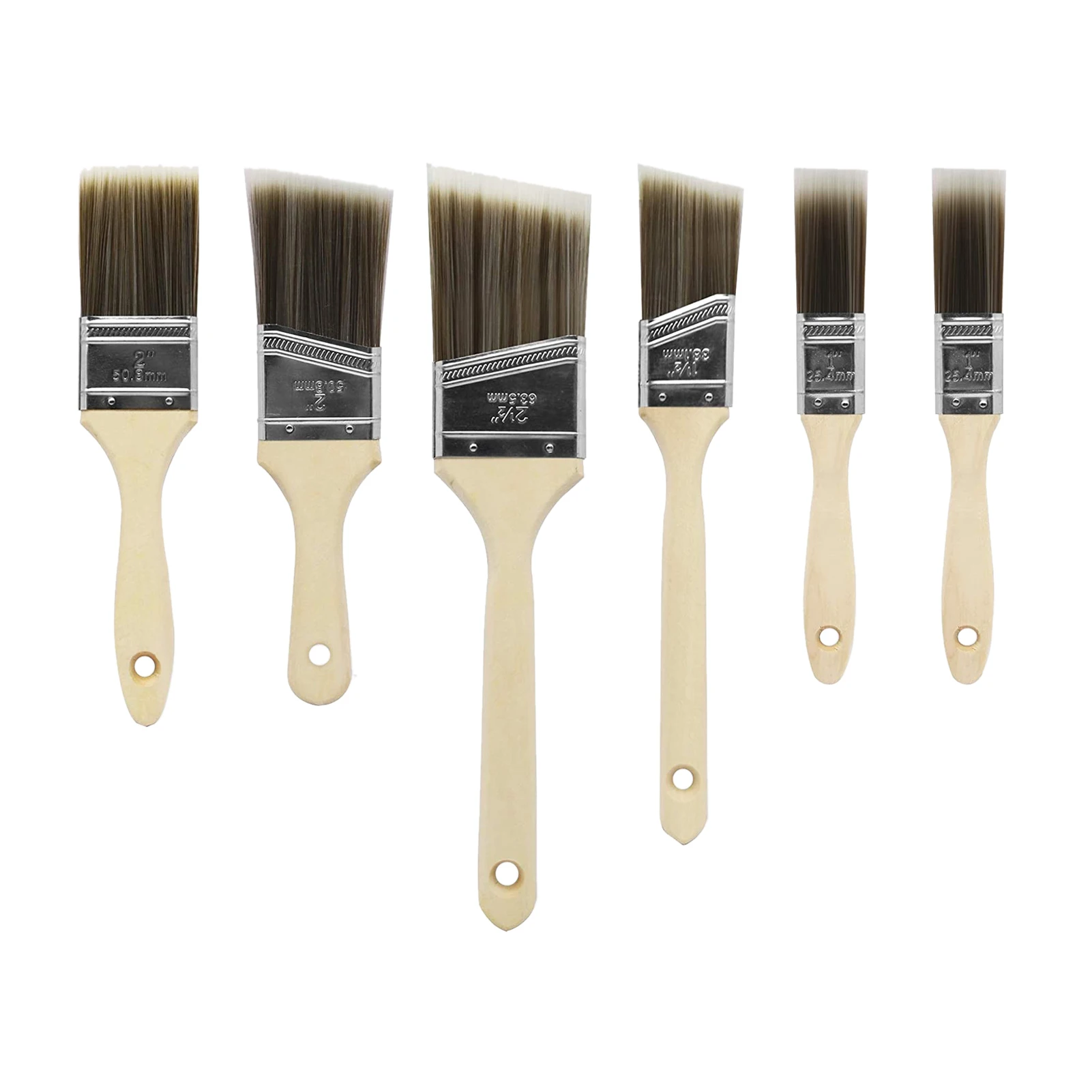 

Home DIY Easy Grip Wood Handle Ceramic Glaze Brush Set Ergonomic Portable Multifunction Wall Treatment Painter Practical