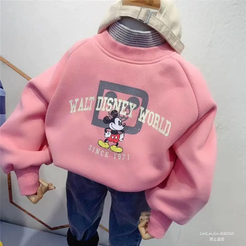 

Children's Fleece-Lined Sweater 2020New Girls' Half Collar Bottoming Shirt Pure Cotton Single-Layer Fleece-Lined Padded Pullover
