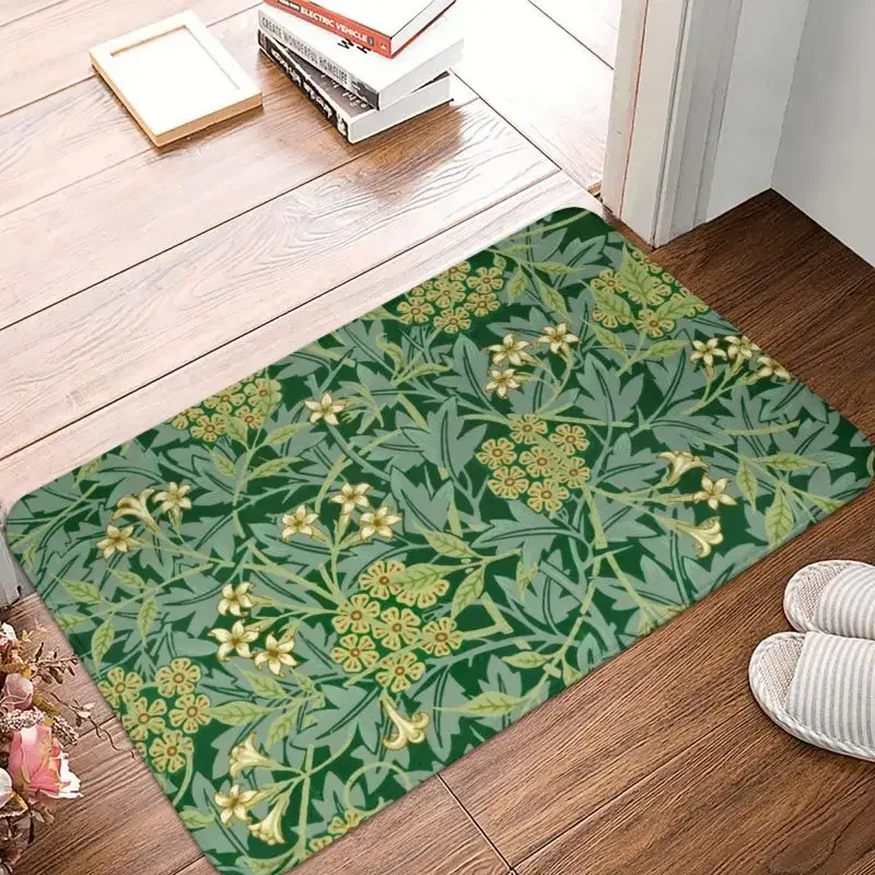 

Jasmine Vintage Ornament William Morris Doormat Entrance Bathroom Door Floor Mats Floral Textile Living Room Rug Carpet Footpad