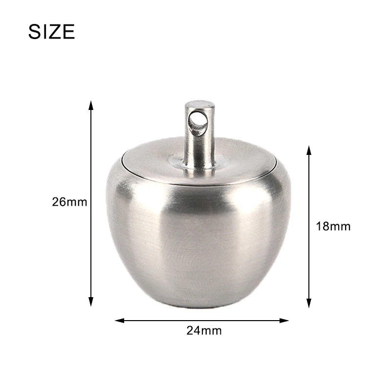 Мини-водонепроницаемая канистра из нержавеющей стали в форме яблока бутылка для