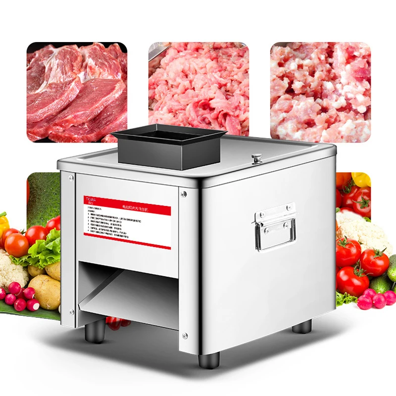 

Commercial Meat Cutter Stainless Steel 850W Shred Electric Slicer Dicing Machine Fully Automatic Vegetable Cutter