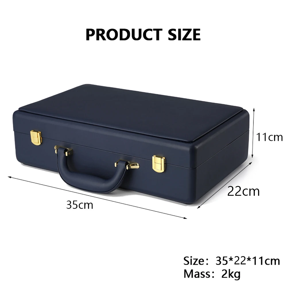 12 Slots Luxury Watch Suitcase Watch Storage Case Business Exhibition High-Grade Watch Display Leather Suitcase Collection enlarge