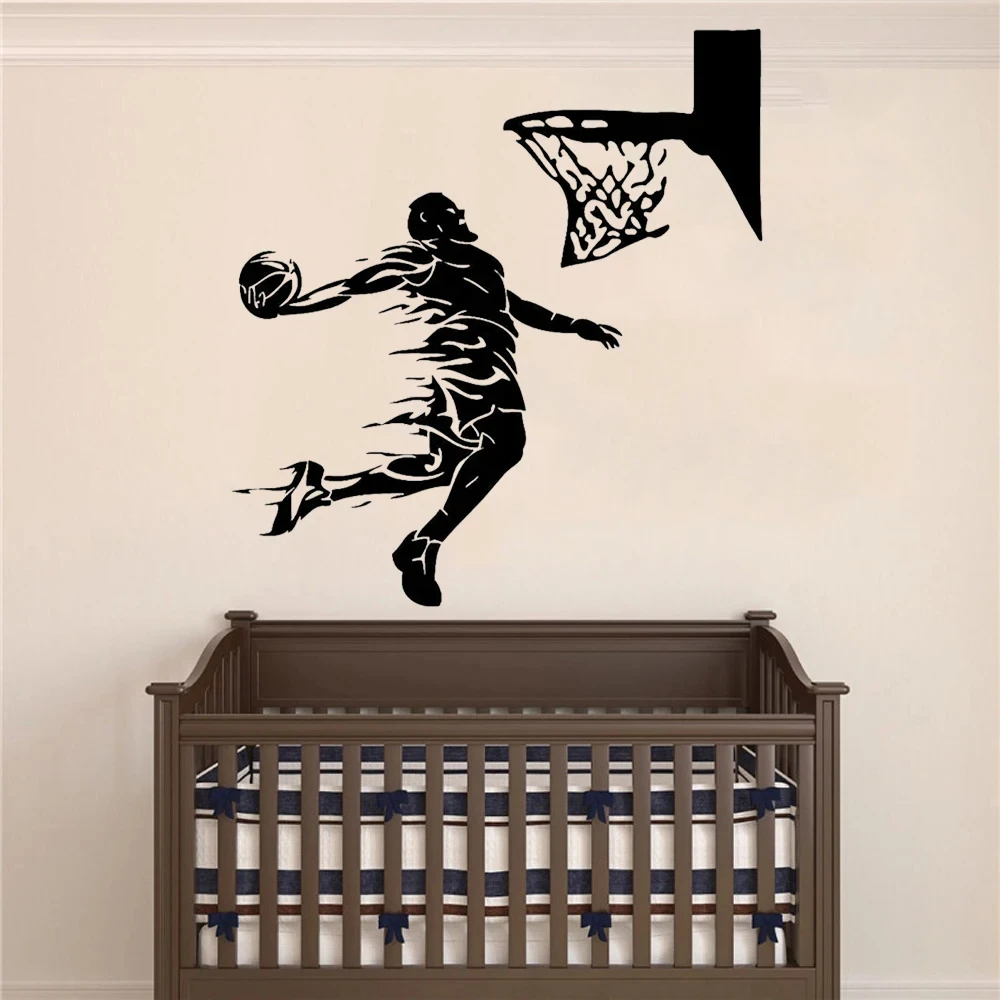 Спортивная Наклейка на стену для баскетбола школьного зала