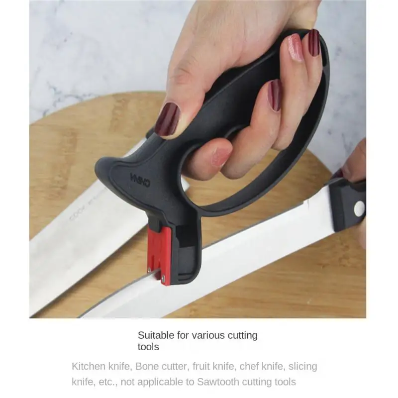 

Точилка для ножей с двойным пазом, кухонные аксессуары, ручной инструмент для быстрой заточки, Ножеточка, шлифовальные ножи