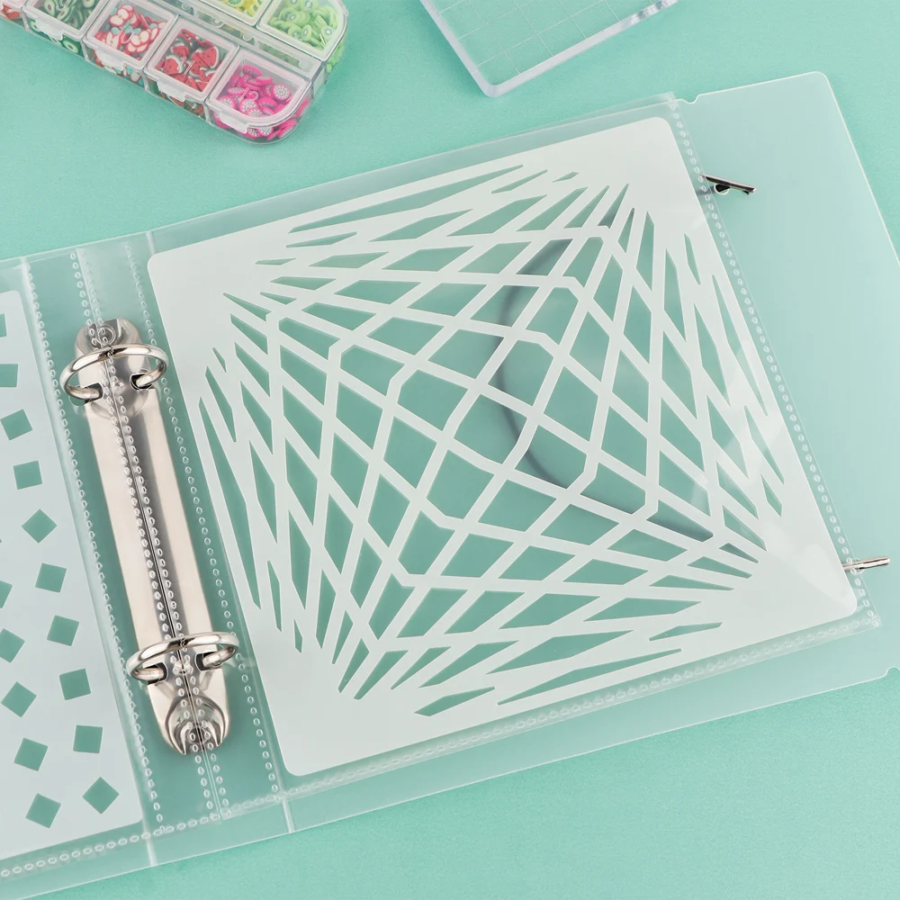 161 шт. 6x6 трафаретов для хранения папка с карманами подложка карточек наклейкой