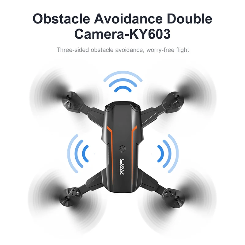Drones 4k Dual Camera Three-way Auto Obstacle Avoidance Aerial Photography Helicopter Foldable Quadcopter Smart Hover FSK603 enlarge
