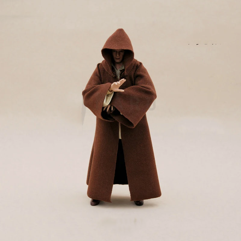 1/12 масштаб мужская одежда воин коричневый халат Длинная накидка пальто