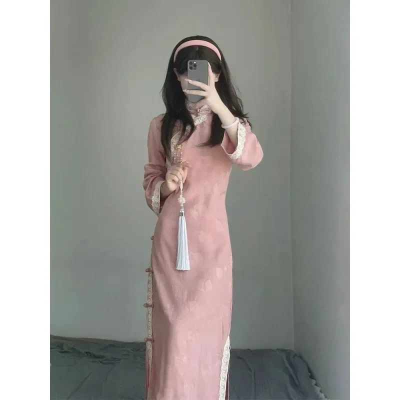 Новая женская одежда новинка элегантное платье-Ципао в китайском стиле