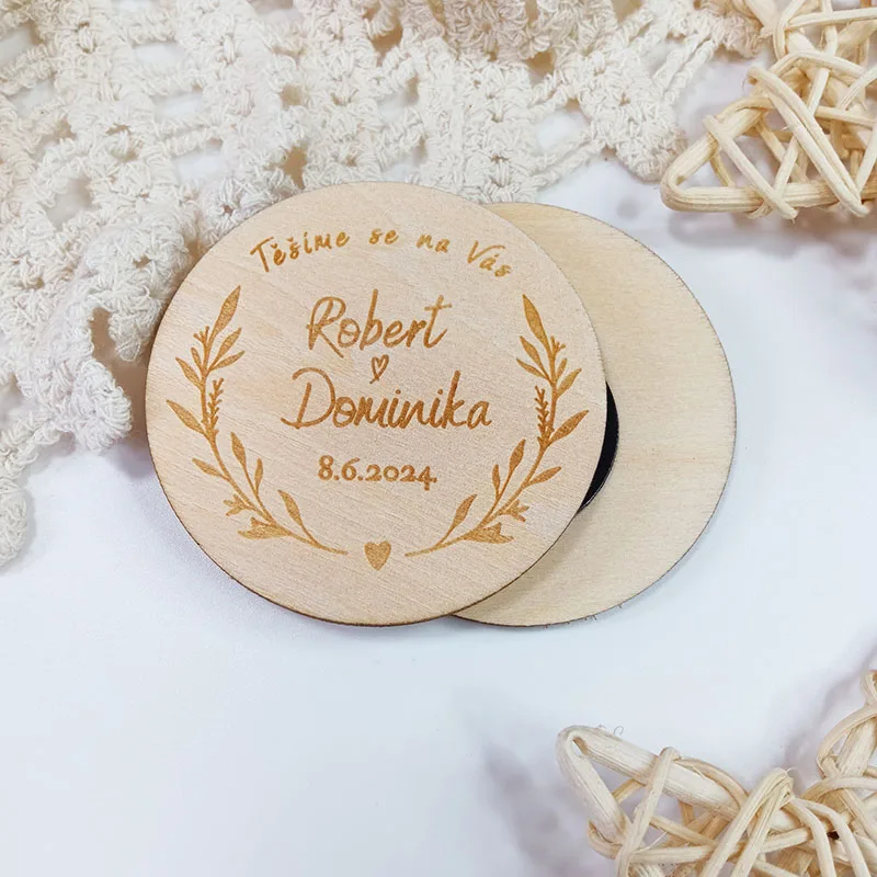 Персонализированные Свадебные лазерные магниты для сохранения даты имя и дата