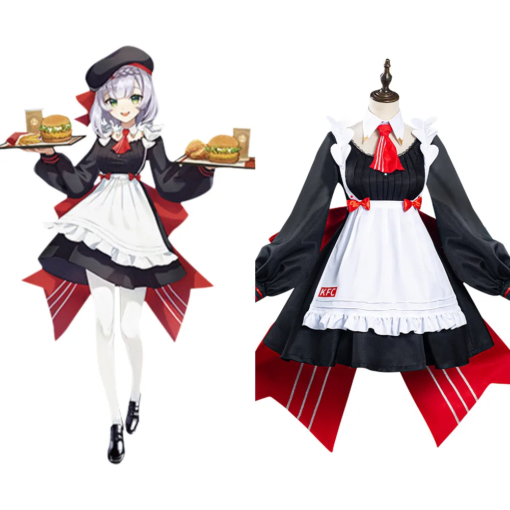 

Anime Genshin Impact Cosplay x KFC Noelle Maid Dress Cosplay Costume Halloween Carnival Suit