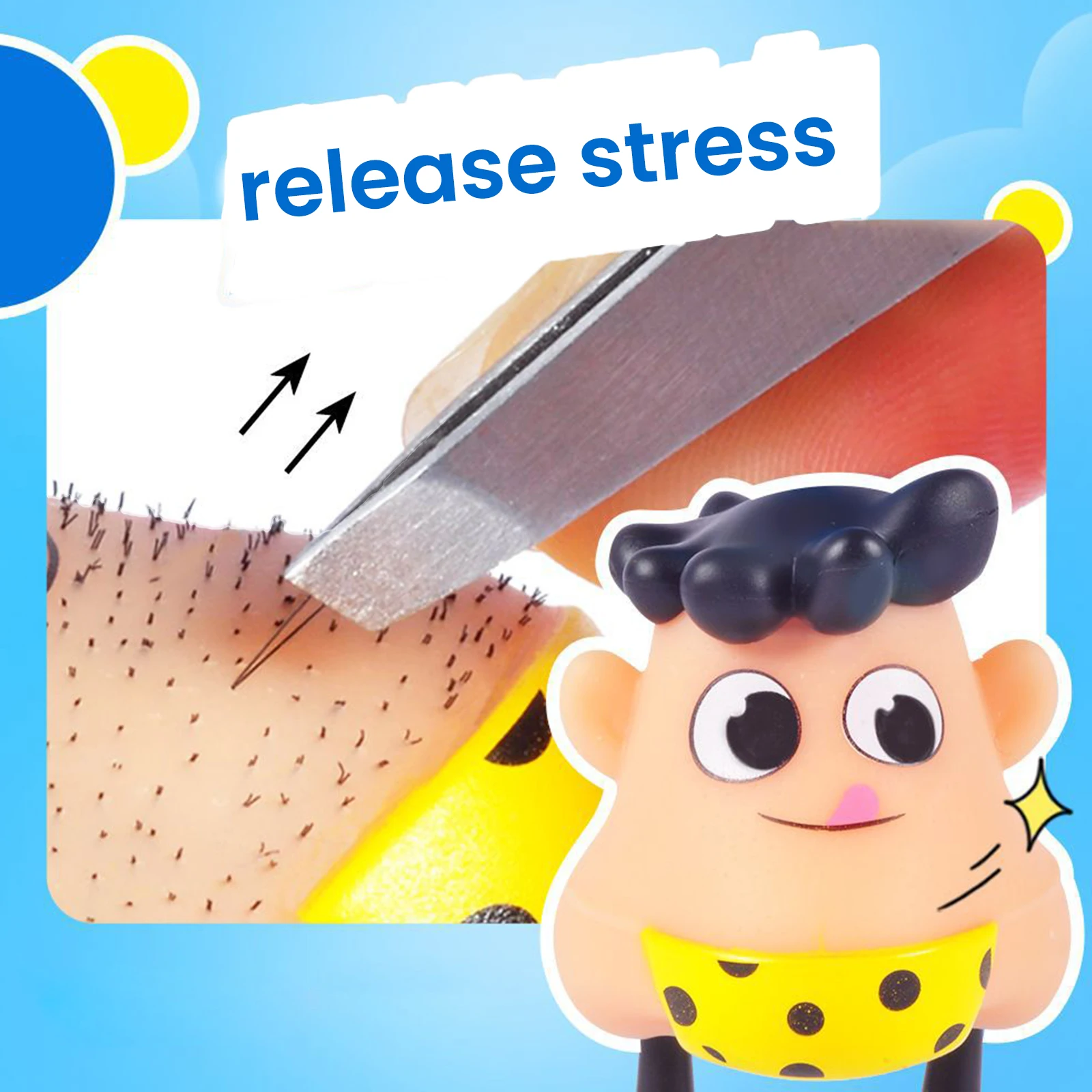 Игрушка-антистресс для детей и взрослых мультяшный брелок выщипывания черных