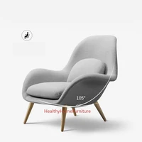 nordic flannel leisure chair modern fabric sofa for bedroom chaise lounge sofa furniture designer single sofa reclining chair