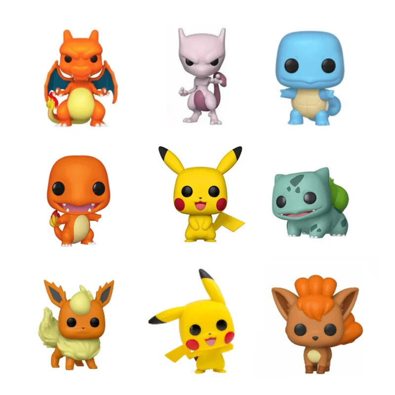 

Cute Pokemon Pikachu Bulbasaur Charmander Squirtle Vulpix Mewtwo Flareon Vinyl Figure Collection Model Toys