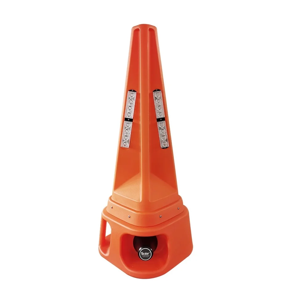 

Portable used traffic warning flashing cone crossroad law enforcement safety road cones with sounds