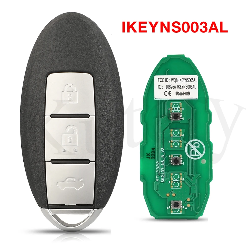 Умный Универсальный Ключ Jingyuqin Премиум-класса С 3 Кнопками Для Nissan AUTEL IKEYNS003AL