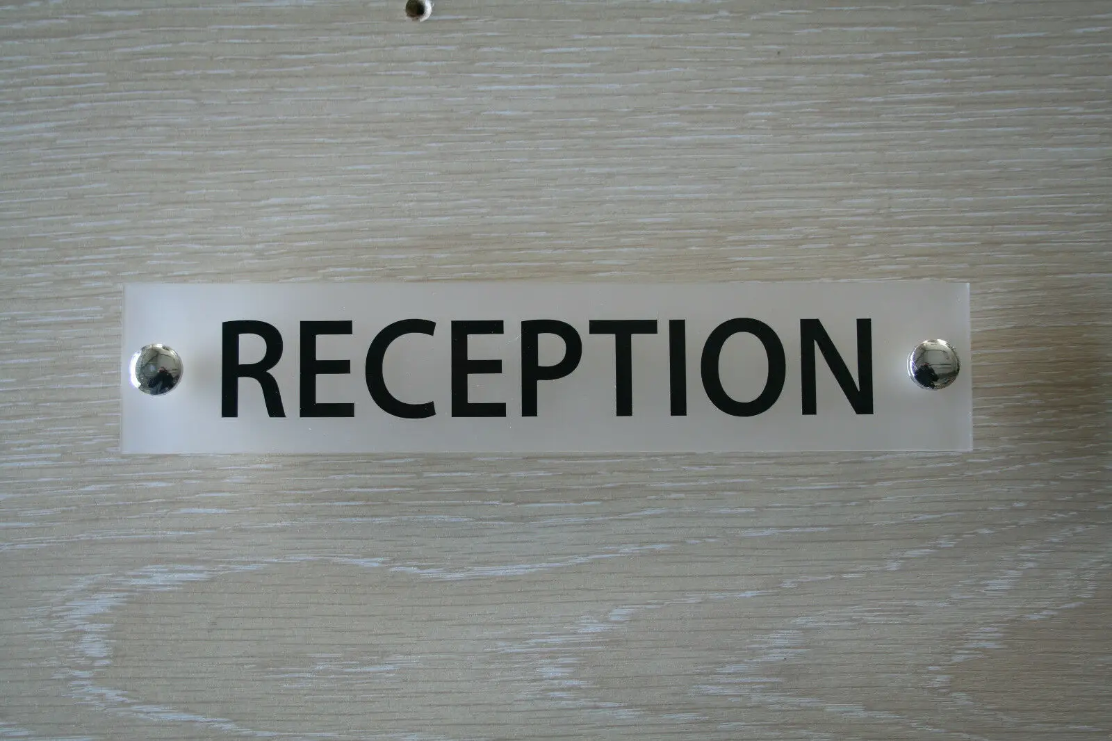 

Customize RECEPTION OFFICE DOOR / WALL SIGN/PLAQUE- QUALITY FROSTED ACRYLIC