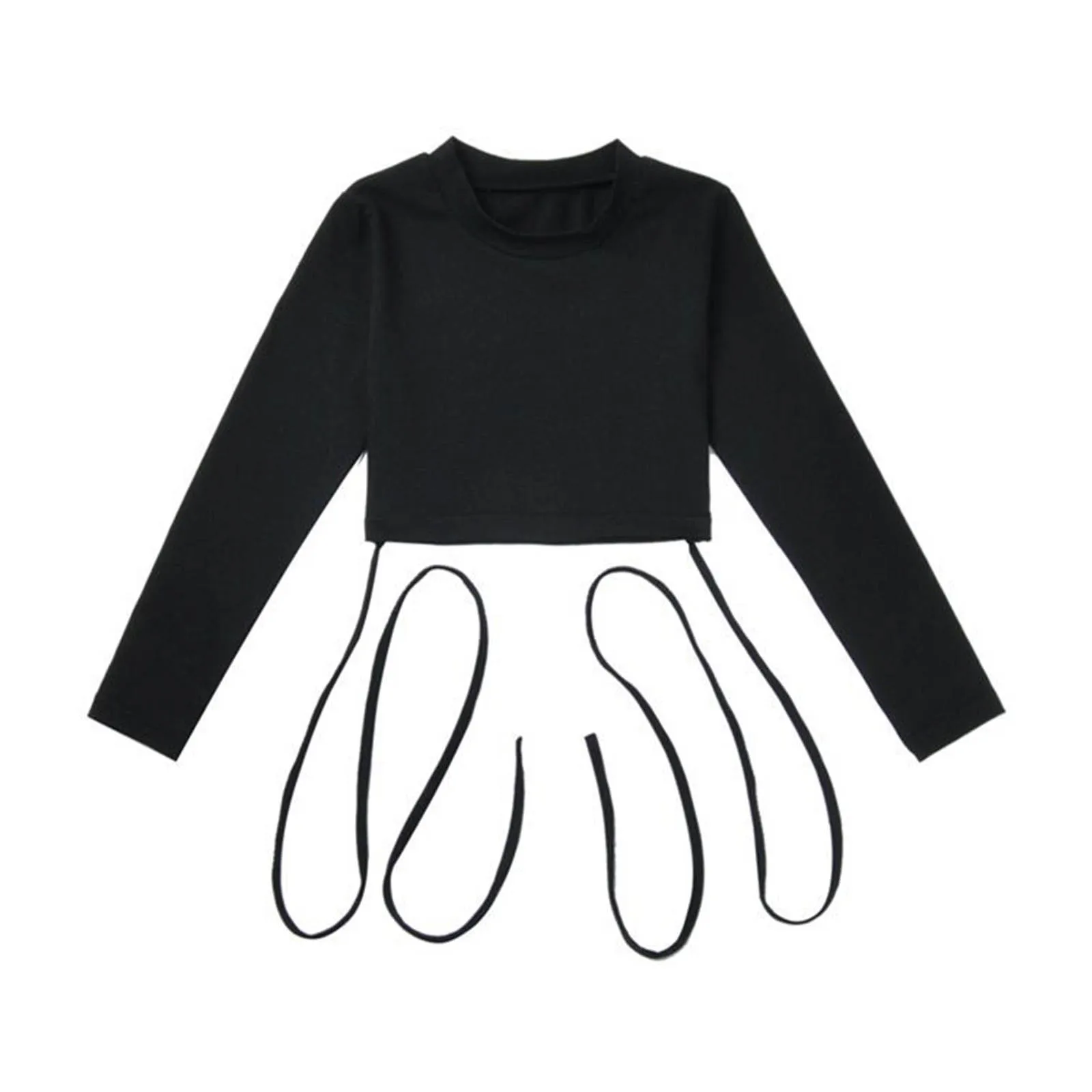 Детский хлопковый эластичный Джаз для девочек танцевальный Топ в стиле хип-хоп