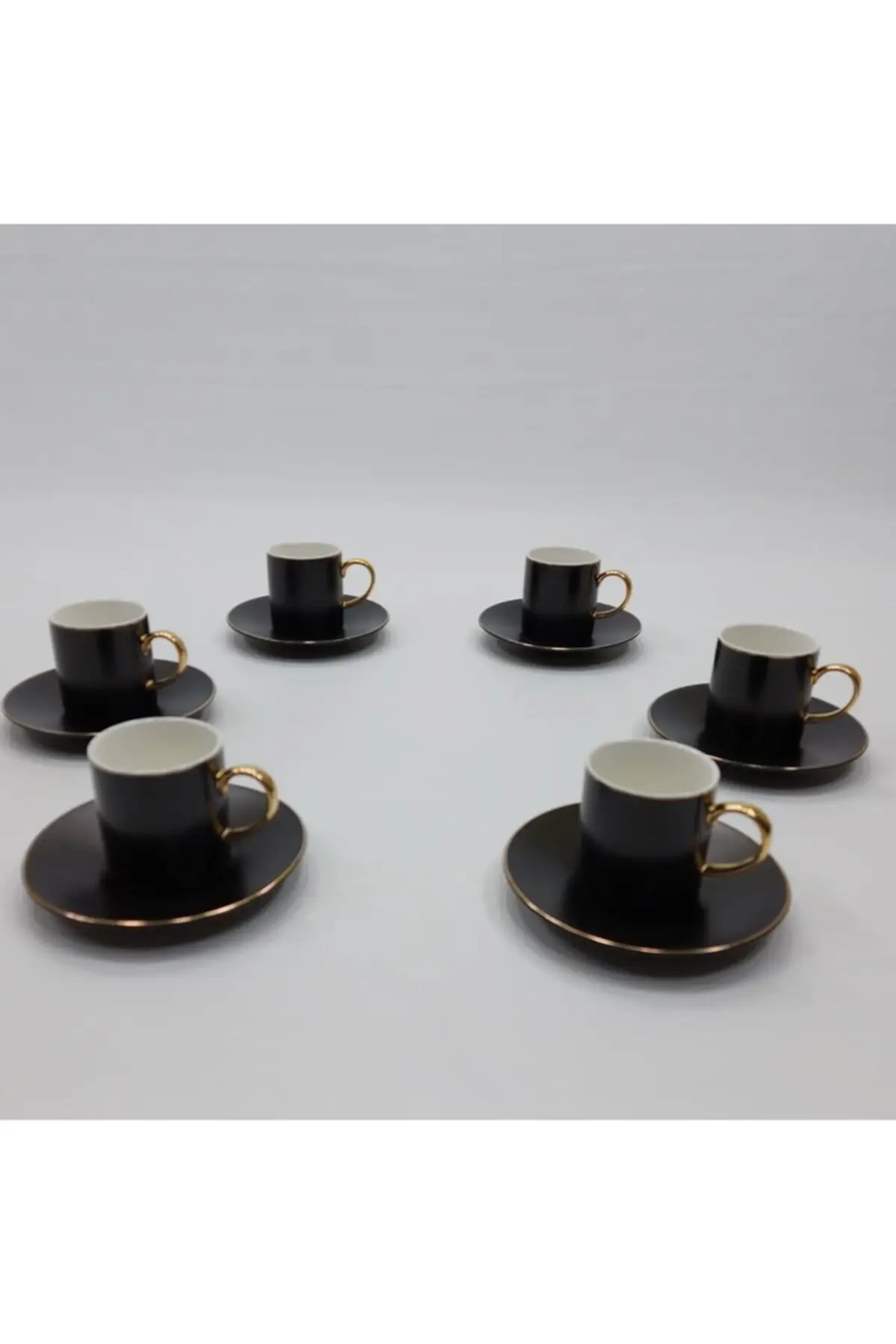 

Amazing Turkish Greek Arabic Coffee & Espresso Cup Set Porcelain Black Coffee Set