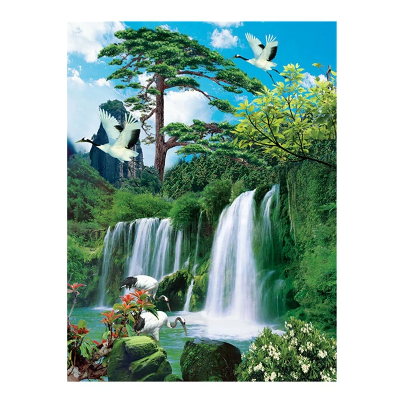 

Алмазная живопись «сделай сам», художественная живопись, настенное украшение, украшение для дома и офиса, водопад Muban