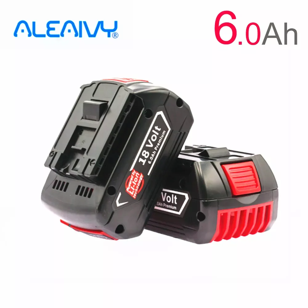 

With 14.4V 18V Charger 18V 6000mah Rechargeable Battery For Bosch 18V Battery Backup 6.0A Portable Replacement For Bosch BAT609