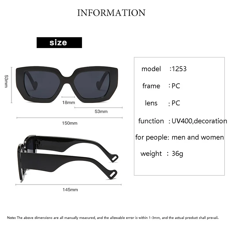 Квадратные солнцезащитные очки из поликарбоната Gafas De Sol