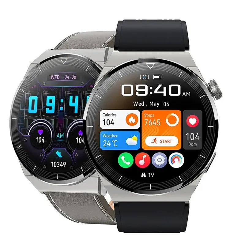 HK46 Smart Watch Bluetooth Call AI Voice Assistant NFC Music Control Wireless Charging Heart Rate Monitoring Sport Smartwatch