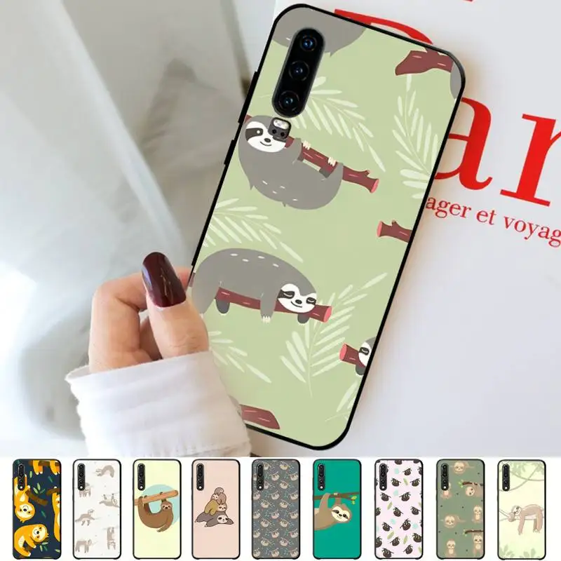 

Cute Sloth Animals Phone Case for Huawei P30 40 20 10 8 9 lite pro plus Psmart2019