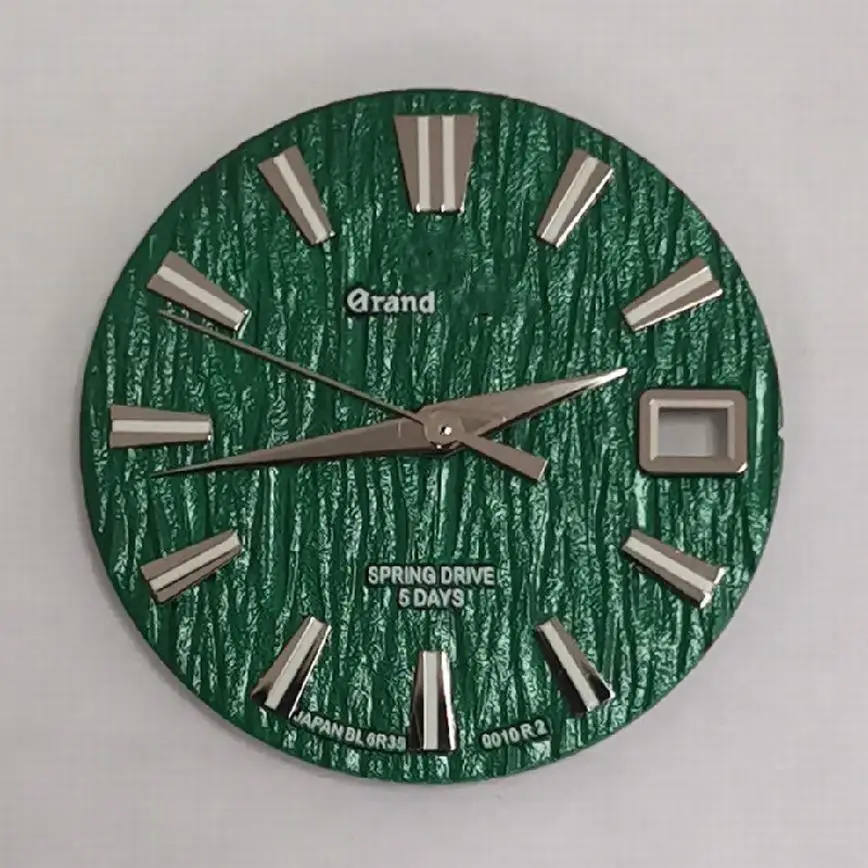 28.5MM dial watch accessory wave stripe mechanical diving dial green luminous for Japanese NH35/NH36/4R/7S movement