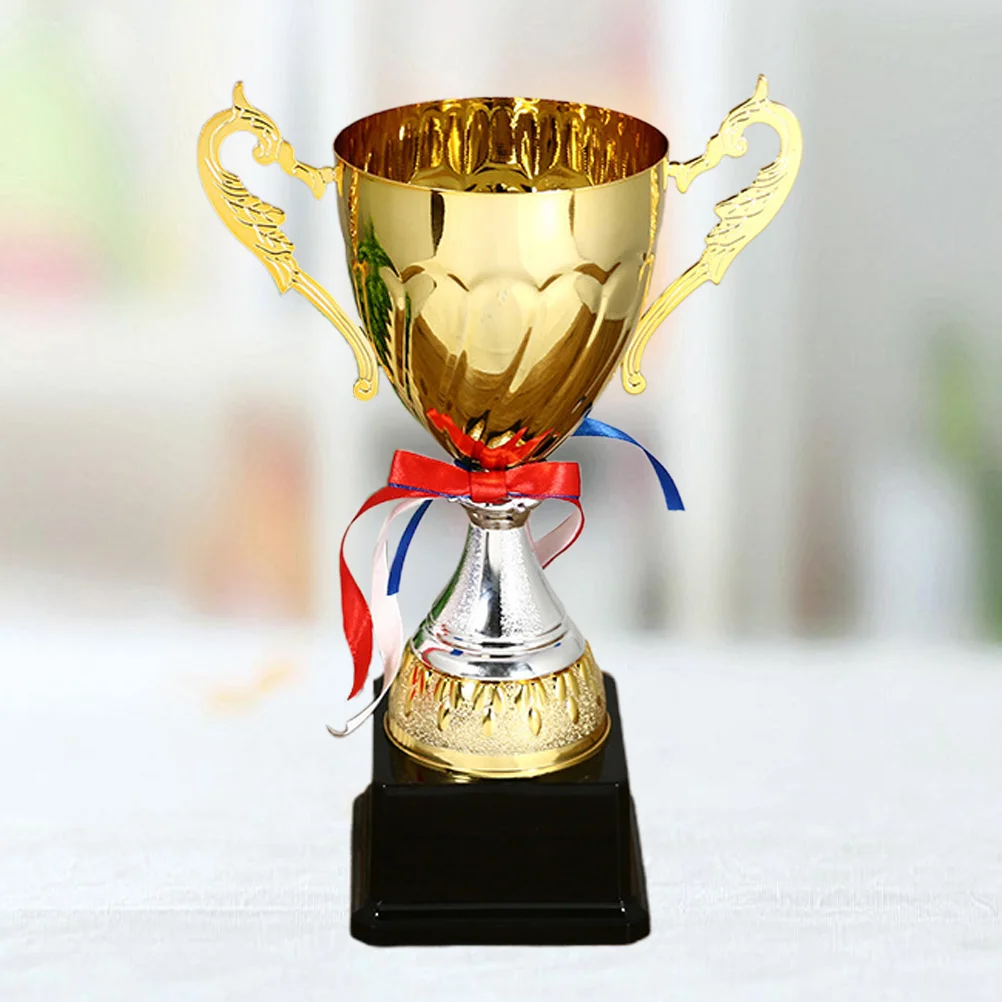 

1PC Sports Match Alloy Trophy Competitive Metal Trophy School Tournament Honor Trophy (24cm) Trofeu