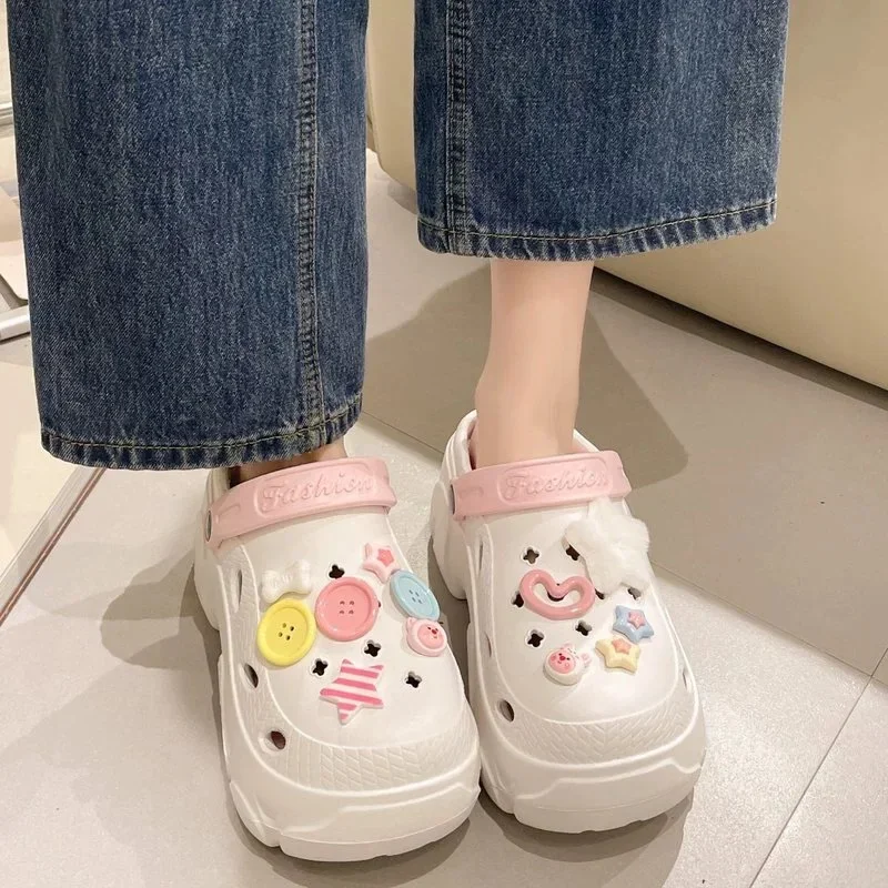 Женские сандалии на толстой подошве новинка 2024 летняя верхняя одежда пляжные