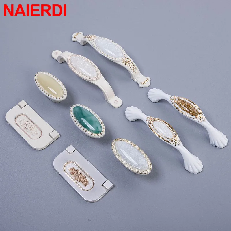 Ручки для шкафа из алюминиевого сплава белые керамические ручки выдвижных