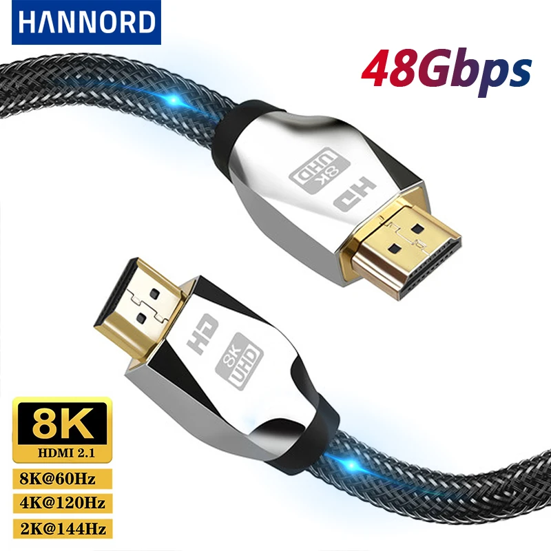 Кабель HDMI, совместимый с 8K, 8K/60 Гц, 4K/144 Гц, HMDI 3080 для ПК, ноутбука, ТВ-приставки, PS5 RTX eARC, HDR, переключатель кабеля для видео, приставка PS5